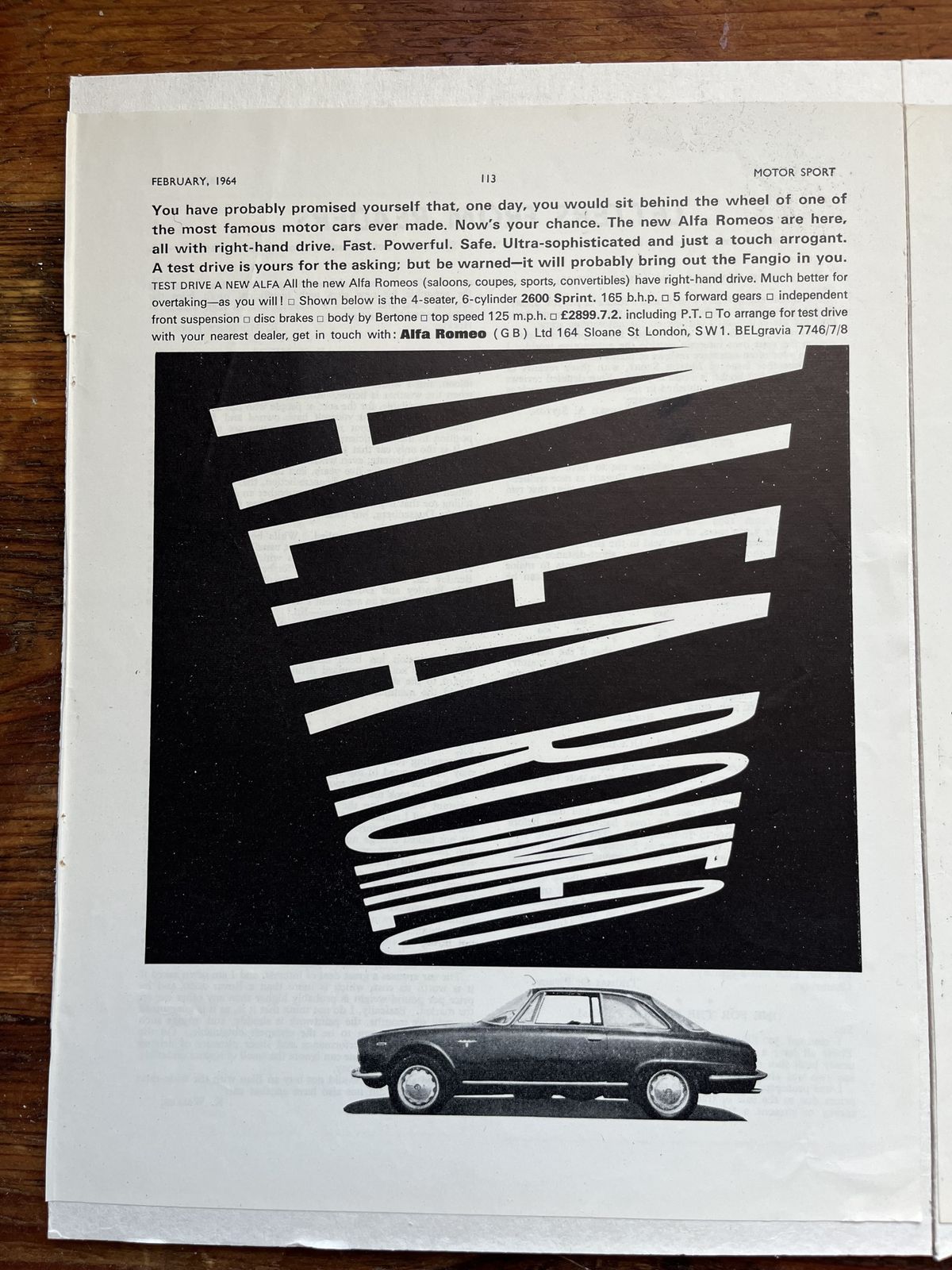 Alfa Romeo Vintage Advertisements 1960s photo Art