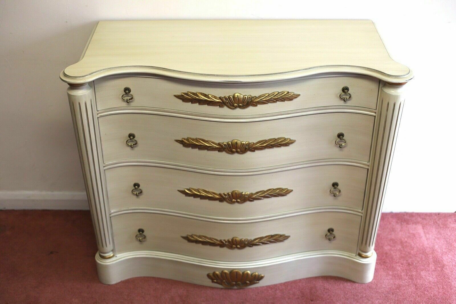 Lovelly Painted Chest Of 4 Drawers French Style photo Furniture