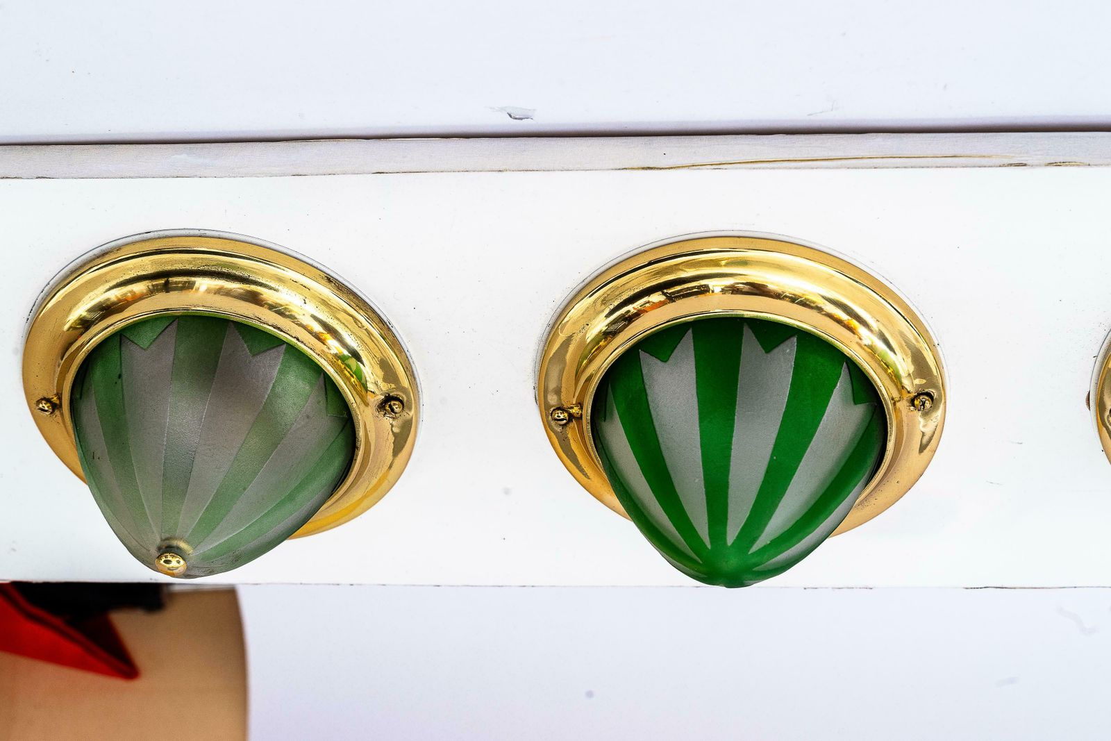 6x Art Deco Spotlights With Original Glass Shades Vienna 1920s photo Lighting