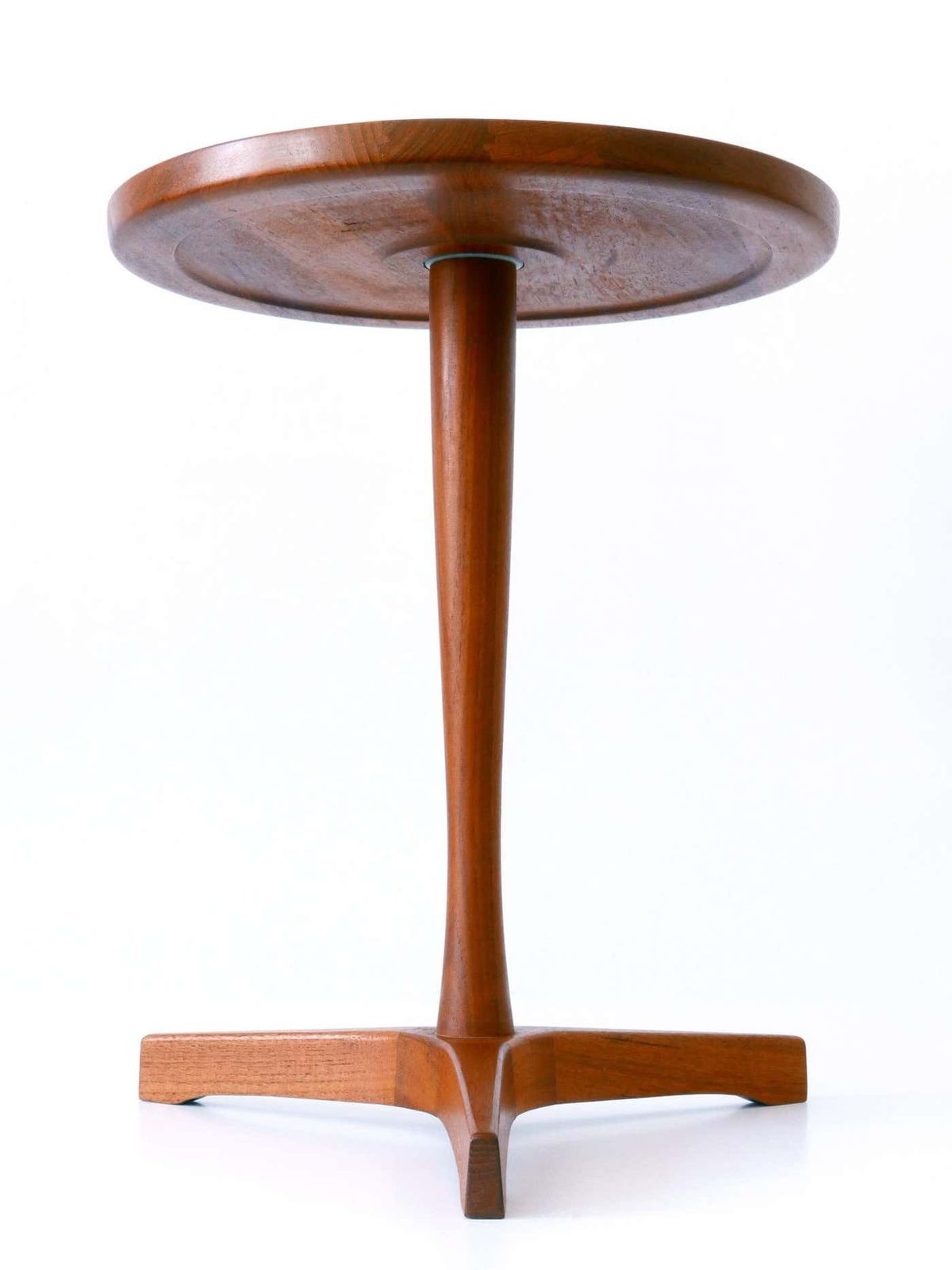 Elegant Mid Century Modern Teak Side Table By Hans C. Andersen For Artek 1960s photo vinterior