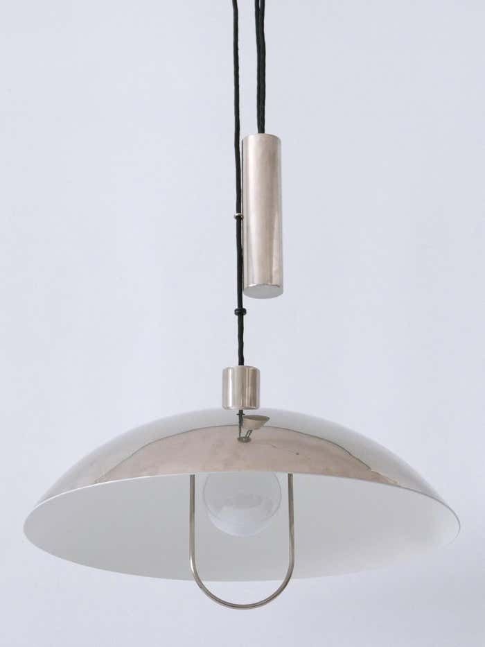 photo vintage Early Tecnolumen Pendant Lamp 'Bauhaus Hmb 25/500' By Marianne Brandt 1980s