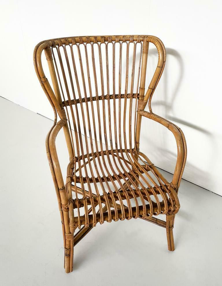 Mid Century Modern Rattan Seating Set Italy 1970s photo 1904.0