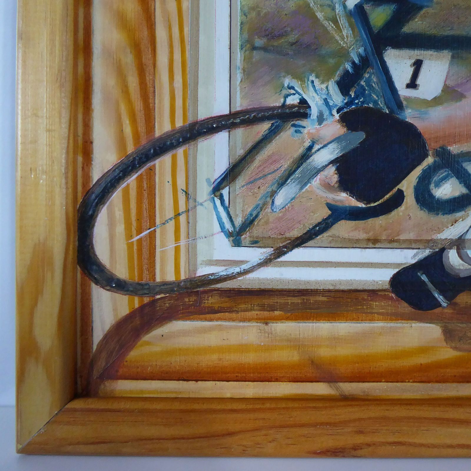 Tour De France Yellow Jersey | Original Oil Painting By French Artist | Tour De France Pyrenees Climb photo vinterior