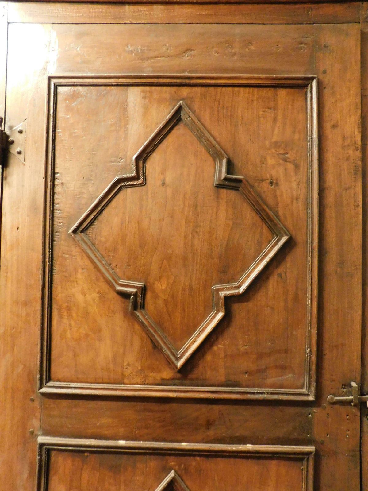 N.3 Poplar Interior Carved Doors, Not Identical, Original Iron And Frame, Italy photo for sale