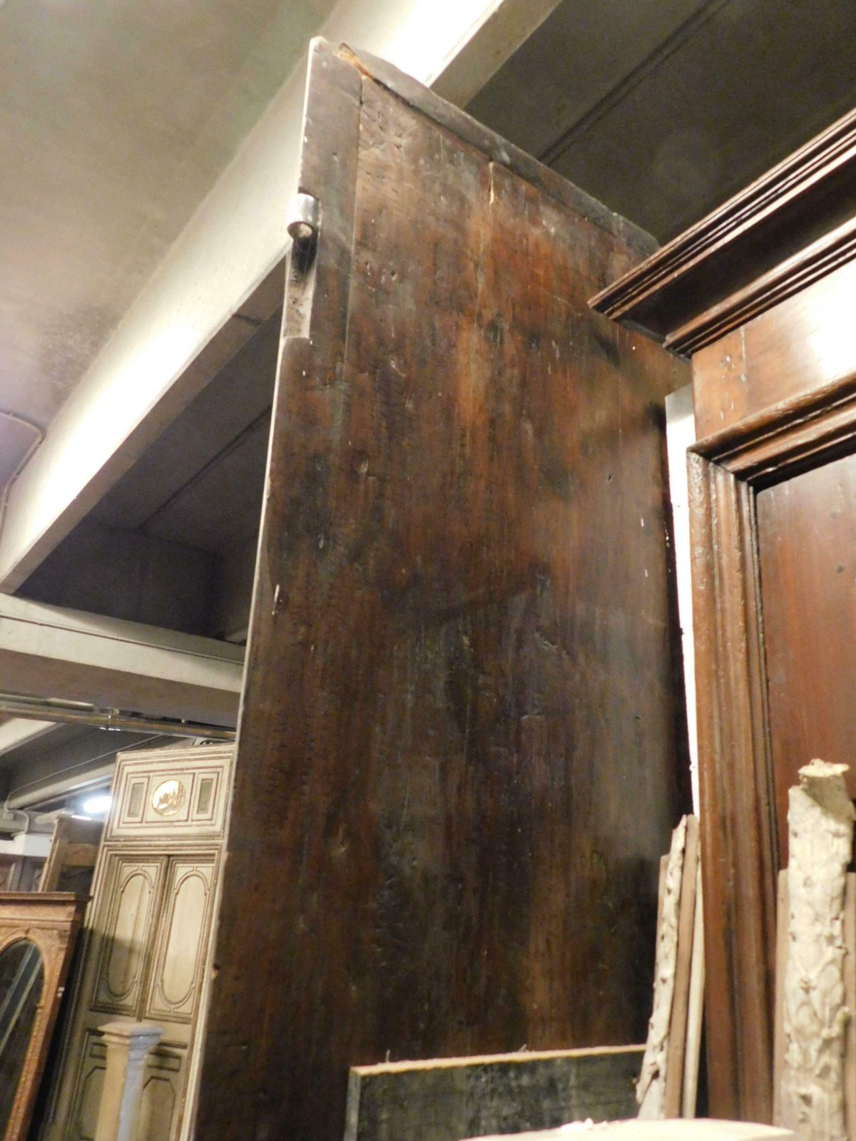 Entrance Double Doors In Carved Walnut Very Thick And Powerful Italy photo vintage