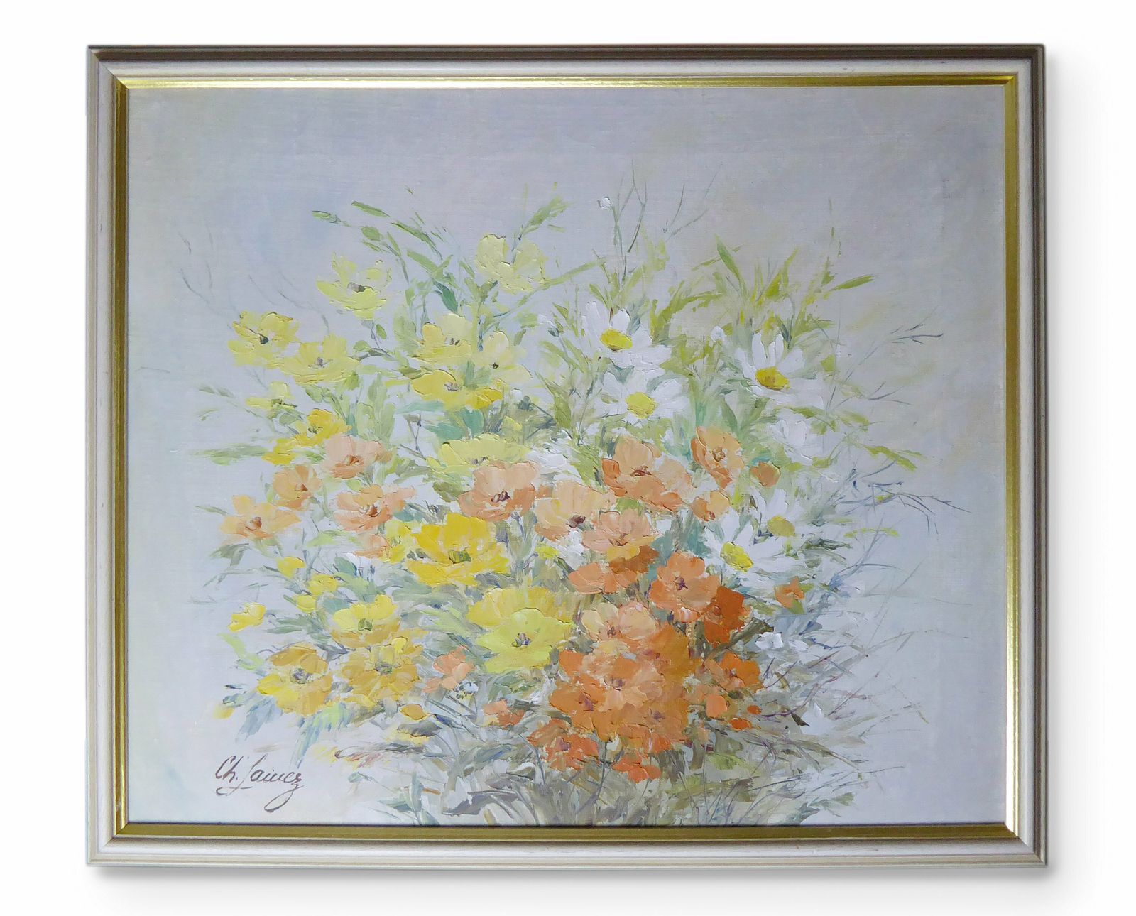 Original Oil Painting Of Flowers By Chola Lainez | Floral Décor photo furniture