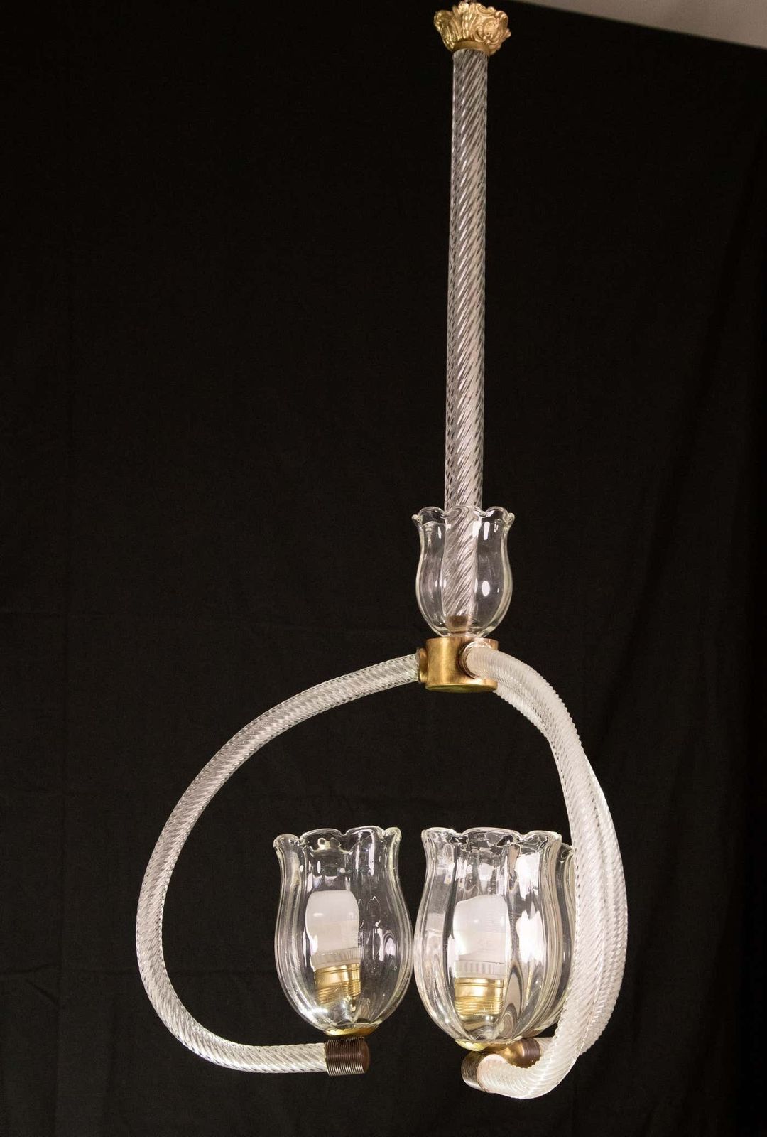 2290.0 Elegant Ercole Barovier Art Deco Chandelier, 1940s photo