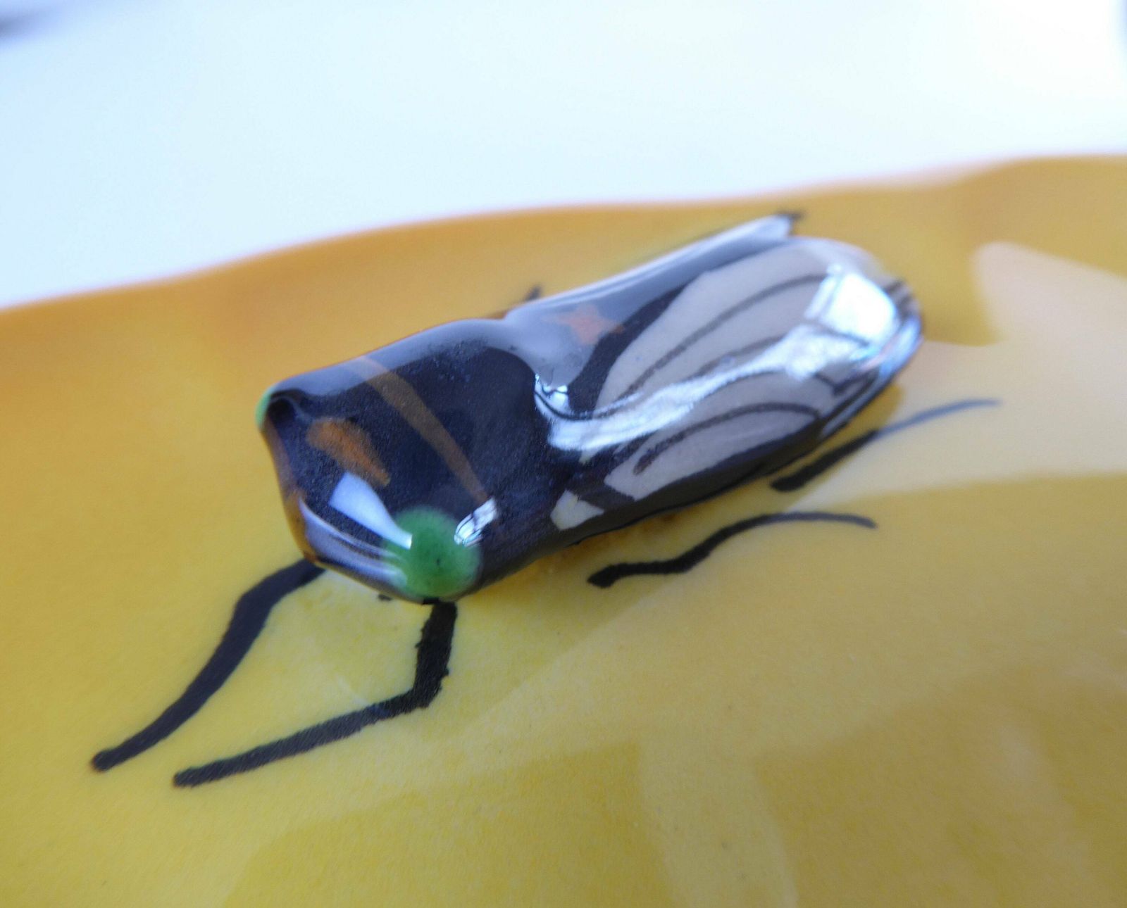 Provencal Cicada Plate   Souvenir Of Toulon   Mediterranean Decor photo furniture