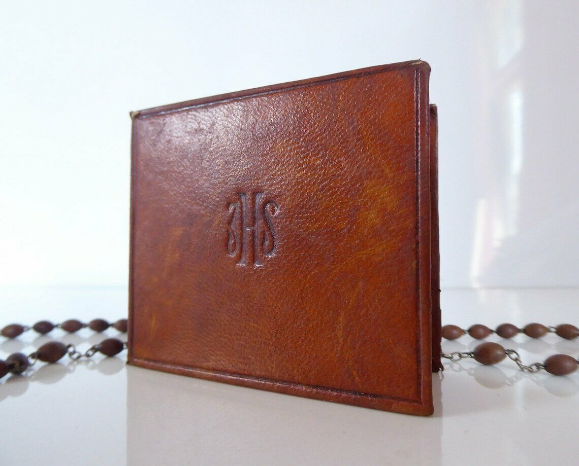 Stations Of The Cross Leather Shrine | Miniature Portable Stations Of The Cross | Way Of The Cross | Crucifixion Of Christ | Religious Gifts photo furniture
