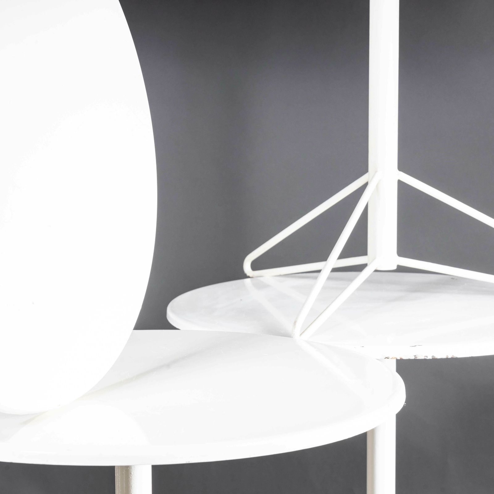 1970’s Egon Eiremann House In Baden Baden White Metal Tables photo furniture
