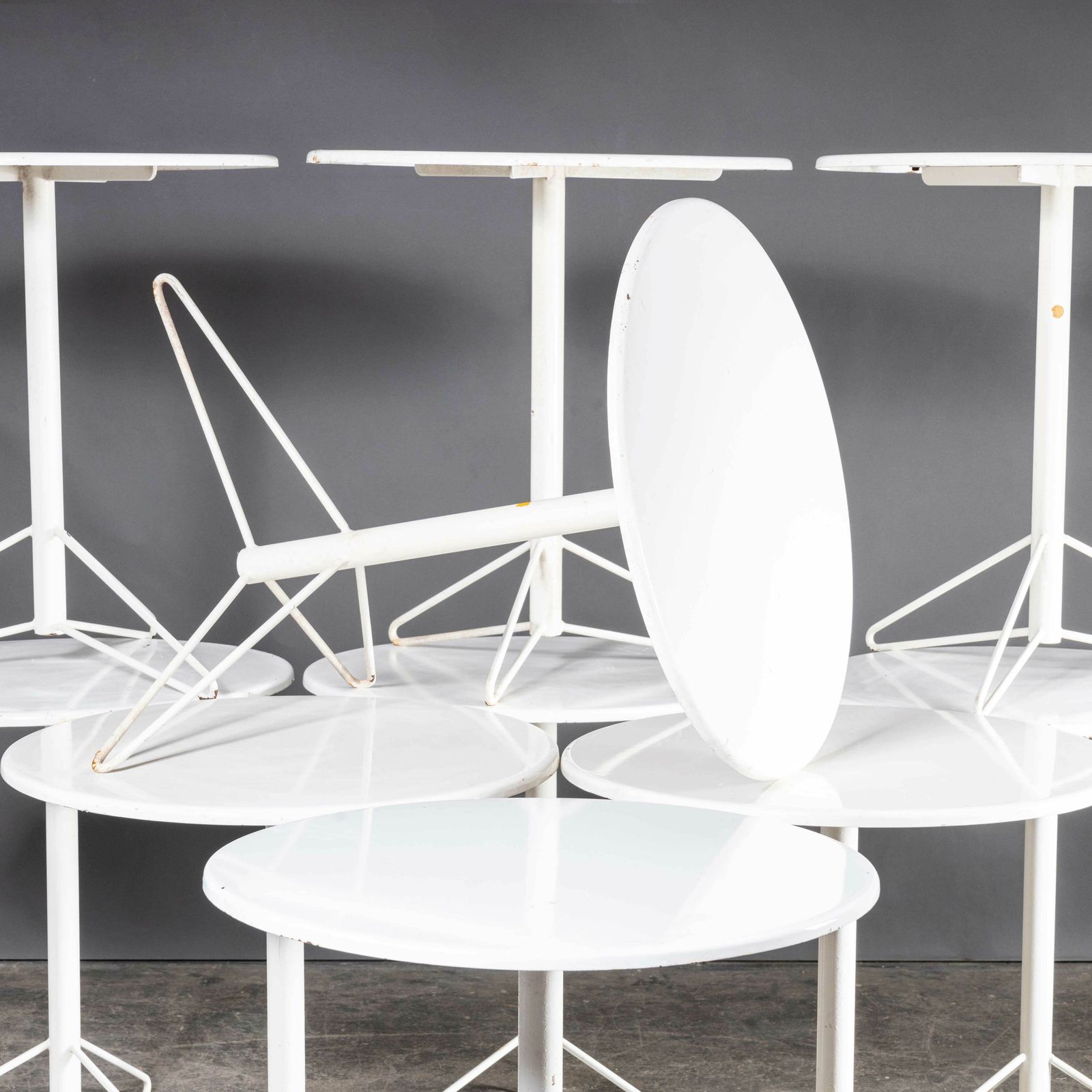 1970’s Egon Eiremann House In Baden Baden White Metal Tables photo Furniture