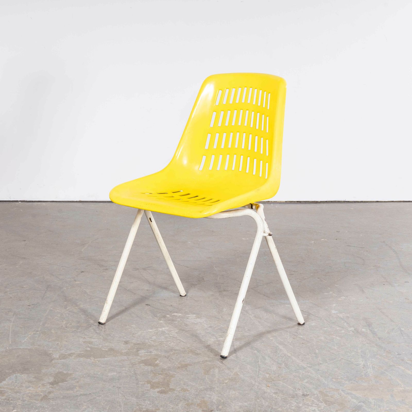 1970’s Classic Yellow Stacking Italian Bar Dining Chairs – Set Of Four photo buy