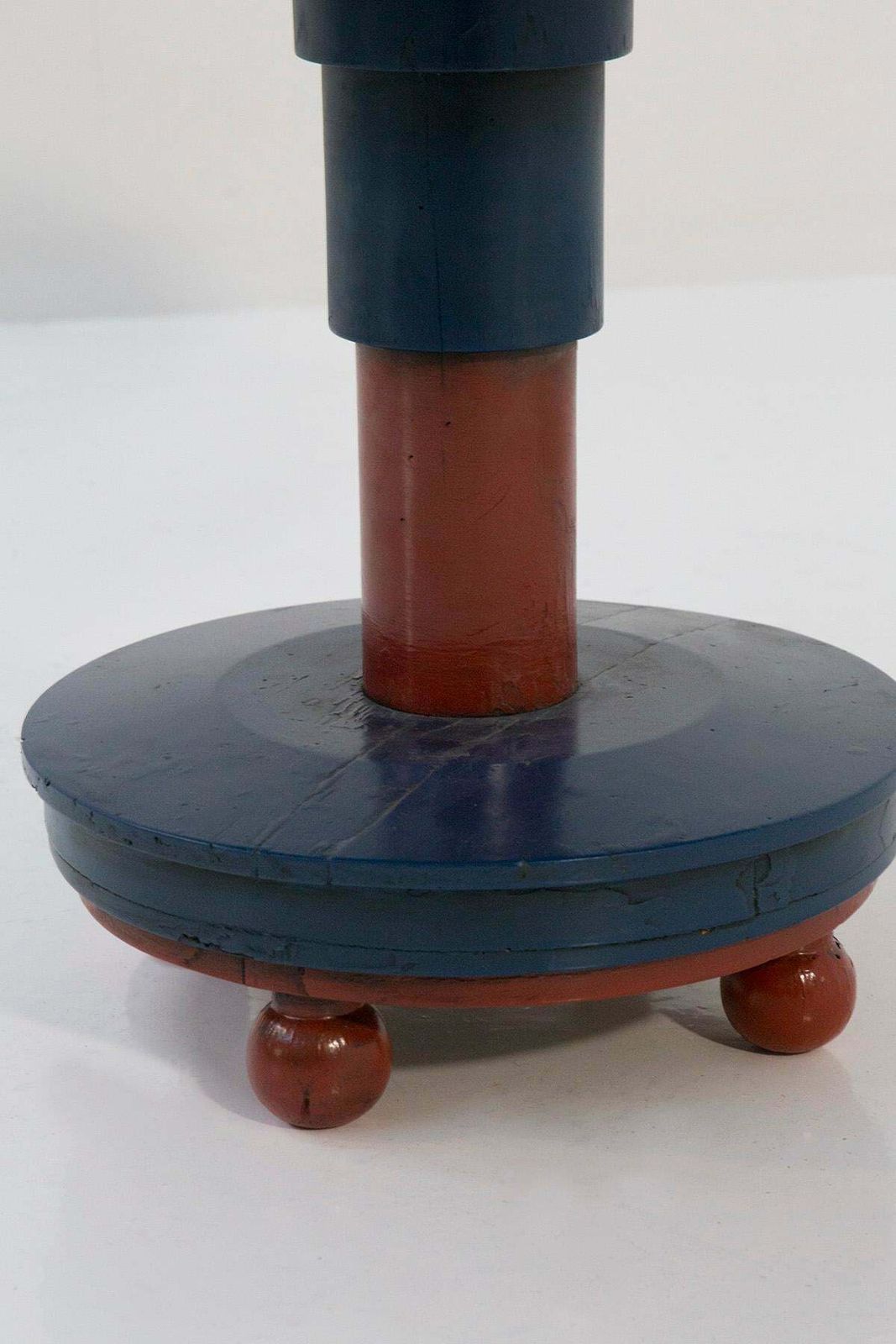 Fillìa Luigi Colombo Italian Coffee Table Blue And Red Futurist Attr. photo Furniture