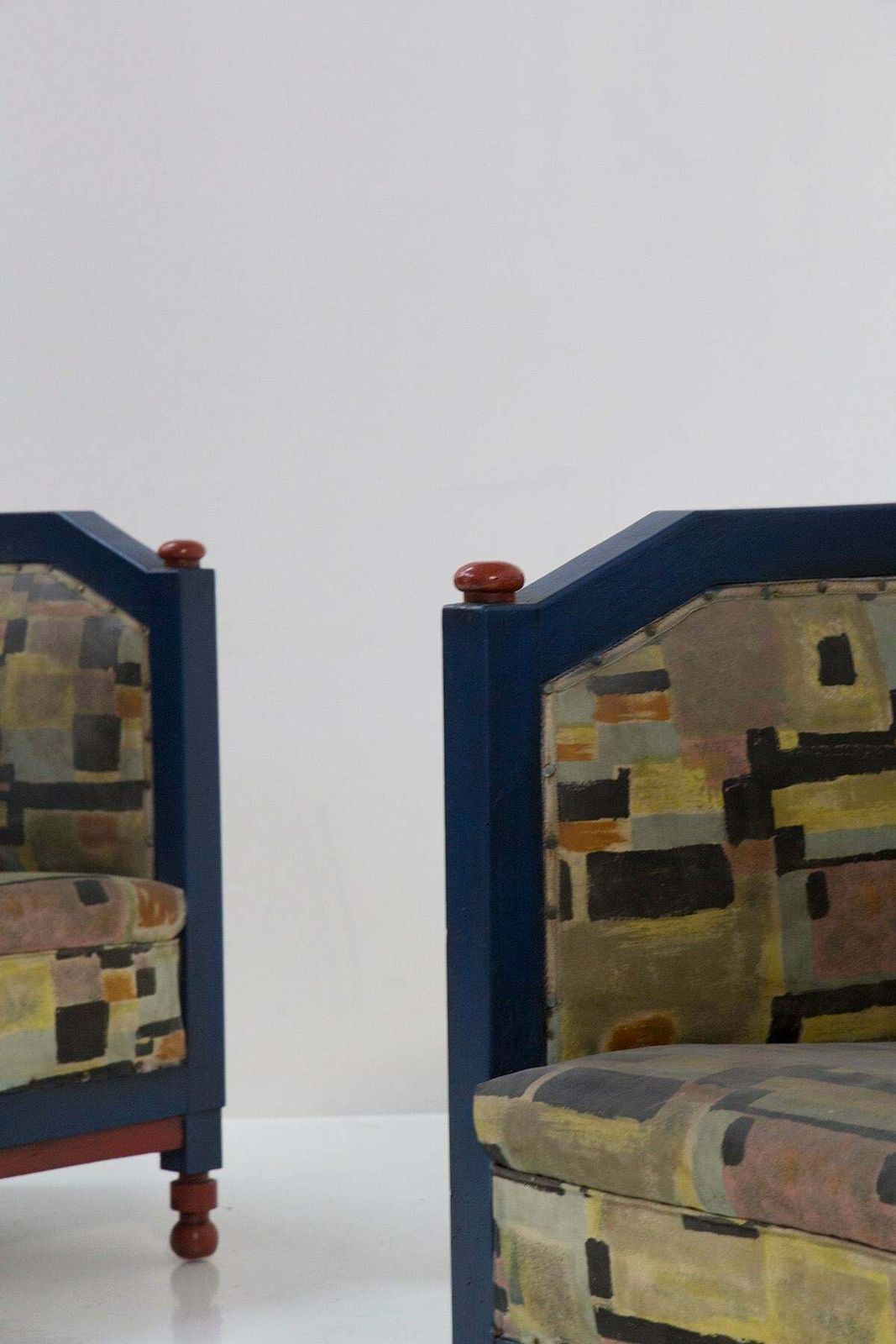 Furniture Fillìa Luigi Colombo Attr. Rare Italian Futurist Armchairs photo