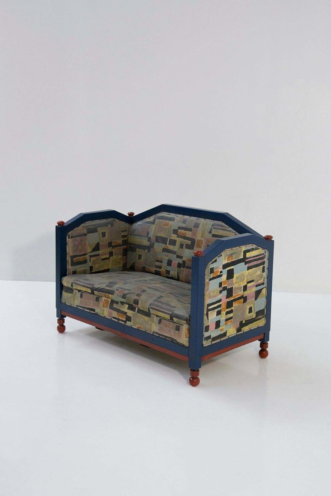 Fillìa Luigi Colombo Attr. Rare Italian Futurist Sofa photo for sale
