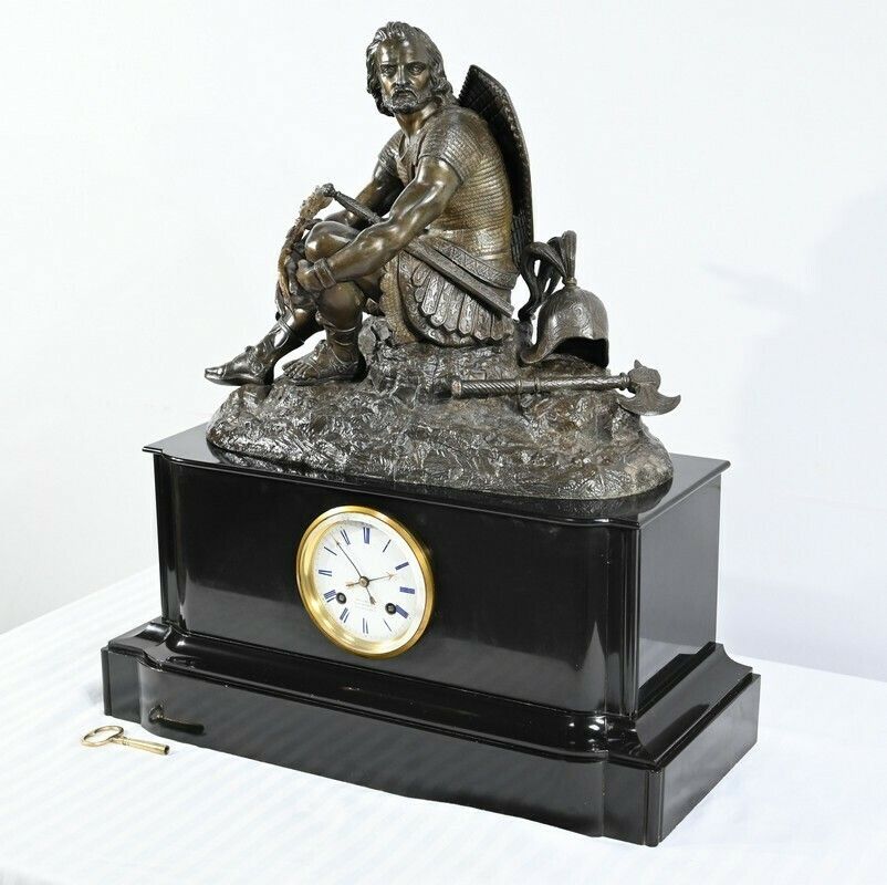 Borne Clock In Marble And Bronze, Stamped Viel & Delrue – Late 19th Century photo Home Decor