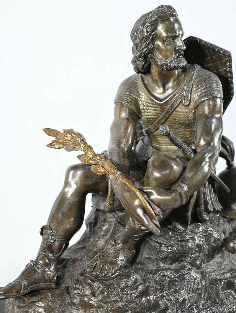 Borne Clock In Marble And Bronze, Stamped Viel & Delrue – Late 19th Century photo vintage