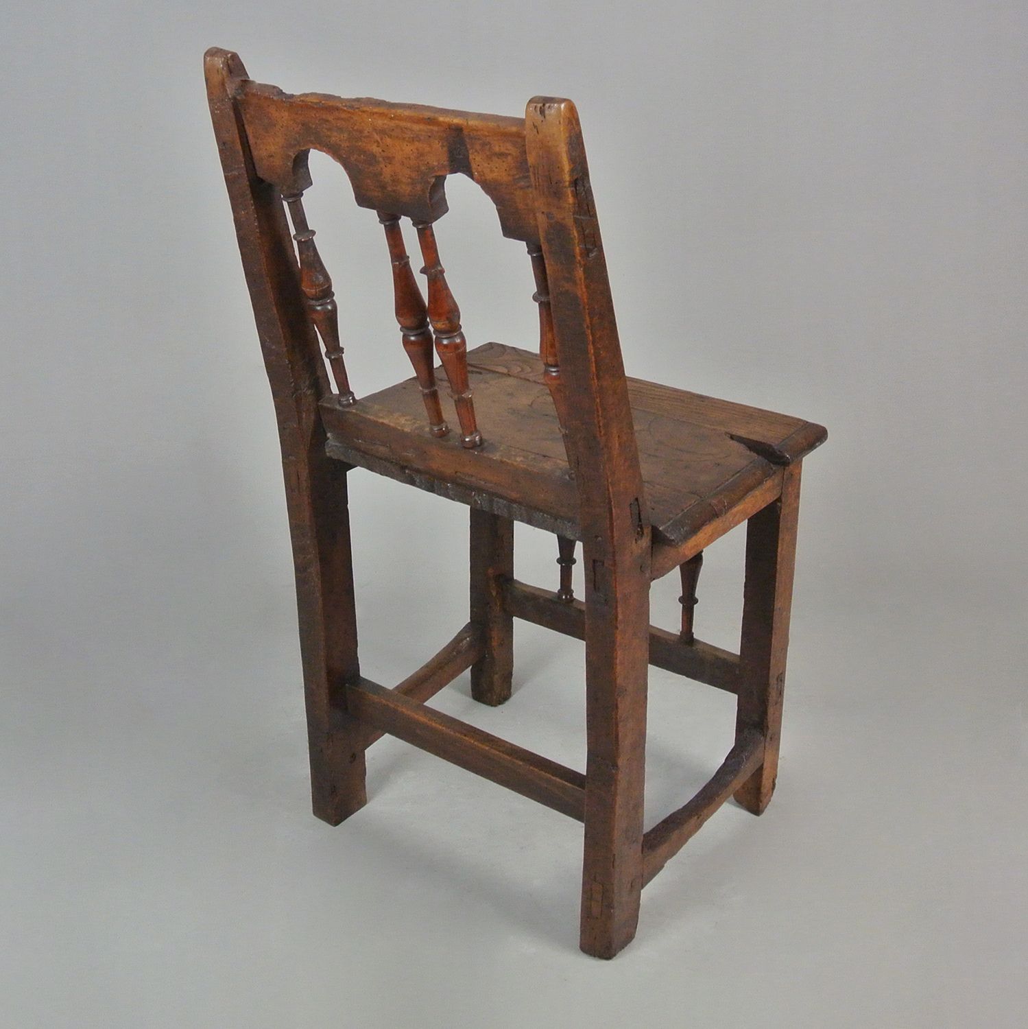 Rare And Beautiful Walnut And Yew Spindle 'Back Stool' Chair C. 1600 photo buy