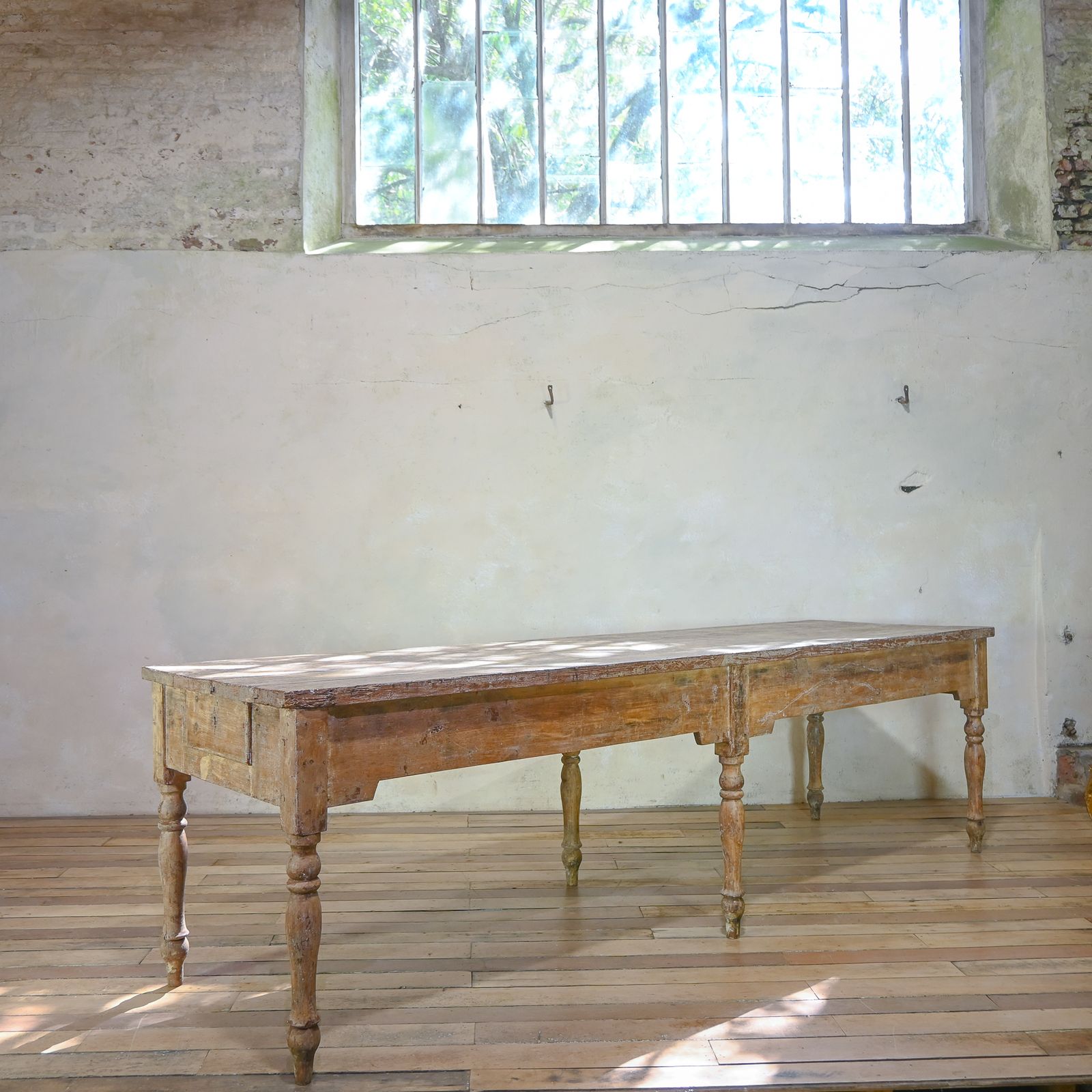 Reserved A Large 18th Century French Painted Farmhouse Dining Table photo vinterior