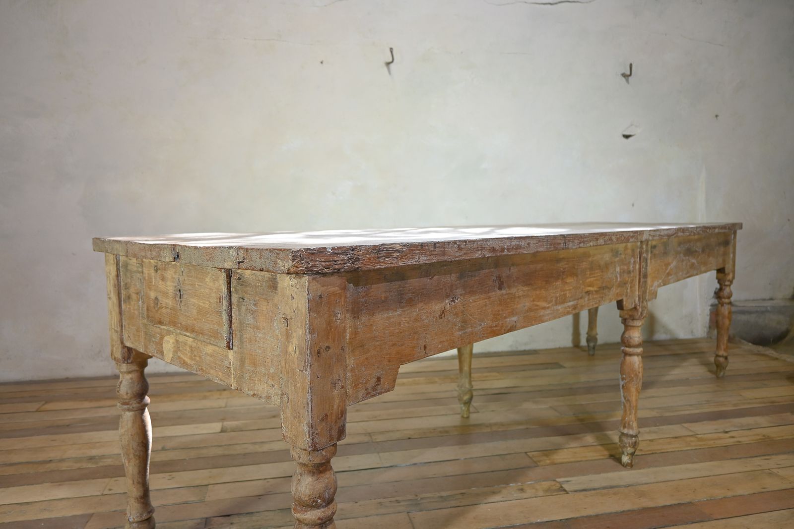 Reserved A Large 18th Century French Painted Farmhouse Dining Table photo vintage