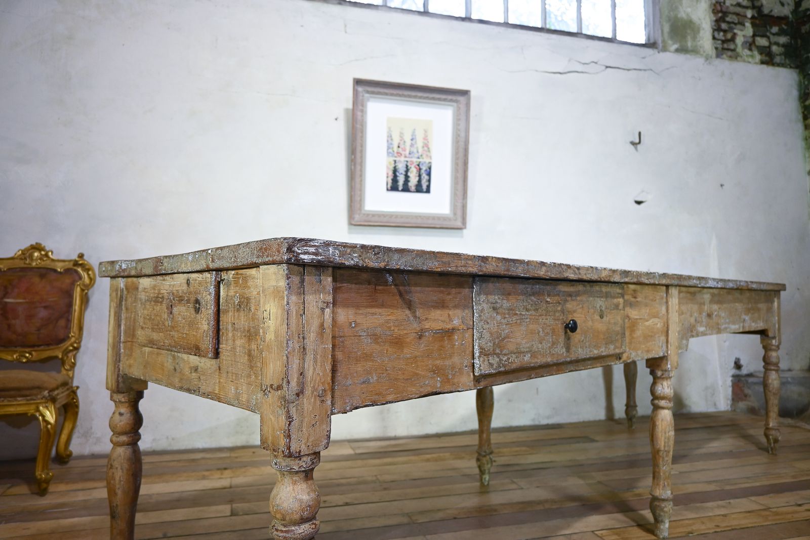 photo buy Reserved A Large 18th Century French Painted Farmhouse Dining Table