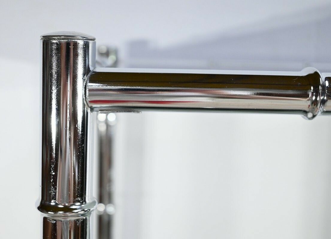 5 Tier Shelf In Chromed Metal, Bamboo Spirit – 1970 photo vinterior