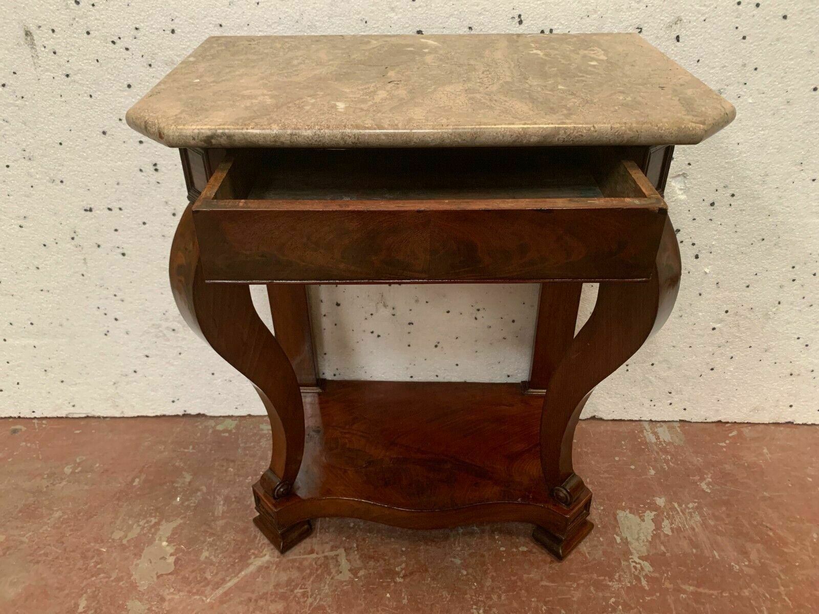 photo vintage Louis Philippe Console In Mahogany And 19th Century Veneer