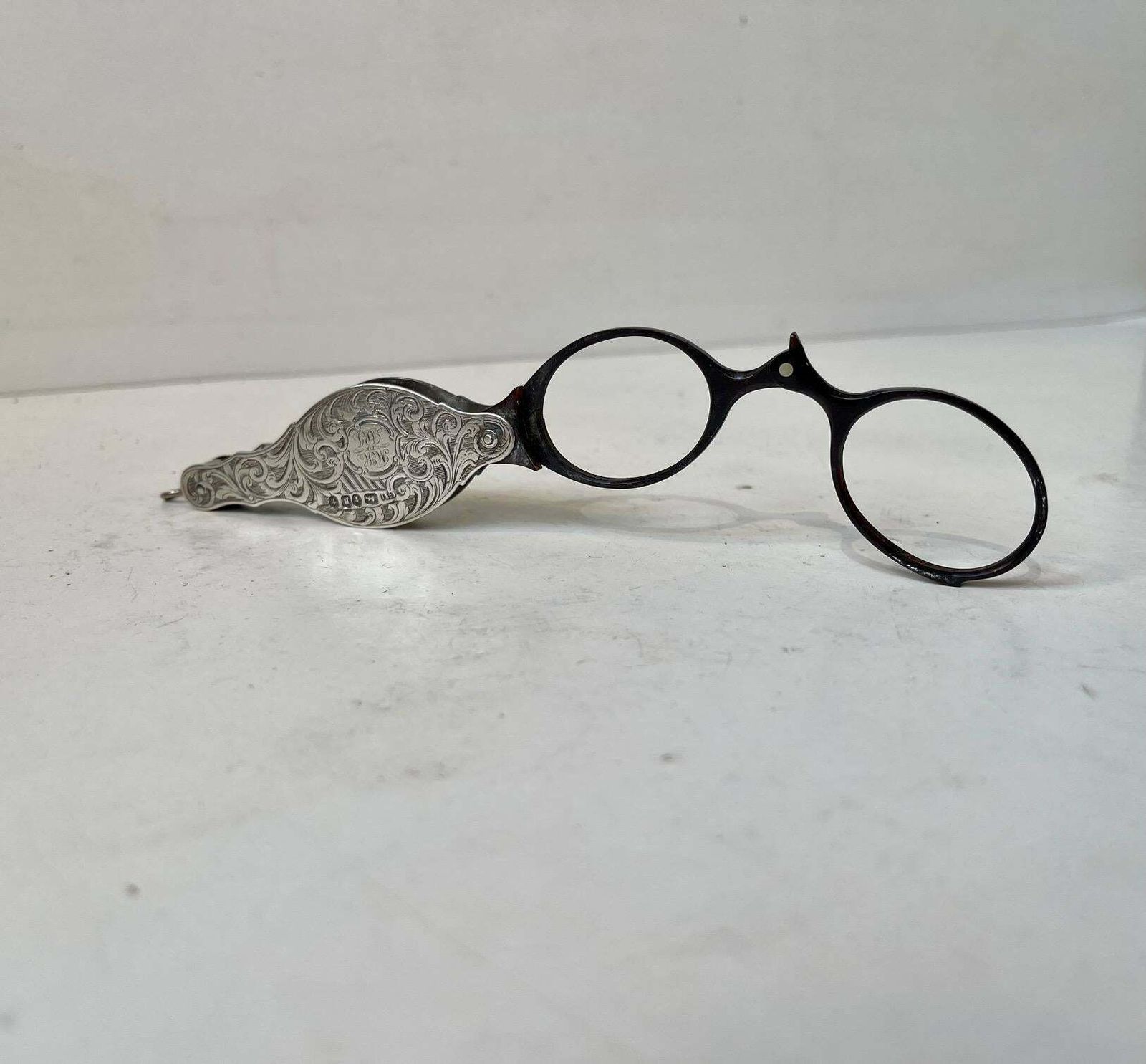 Antique Lorgnettes Pendant Spectacles In Silver By Georg Unite & Sons Birmingham photo Home Decor