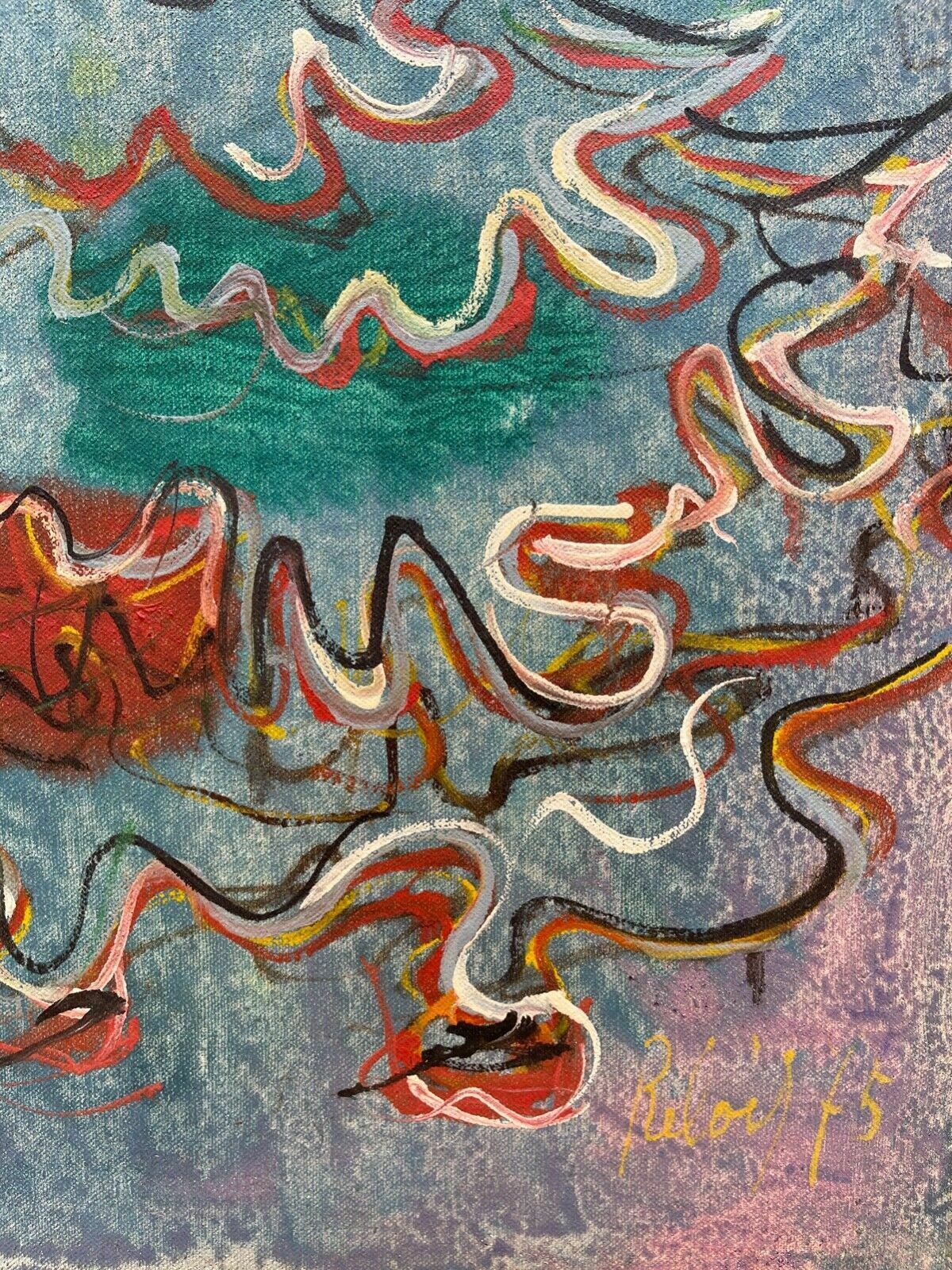 Oil Painting On Canvas, 1975, Relois, Flamenco photo Art
