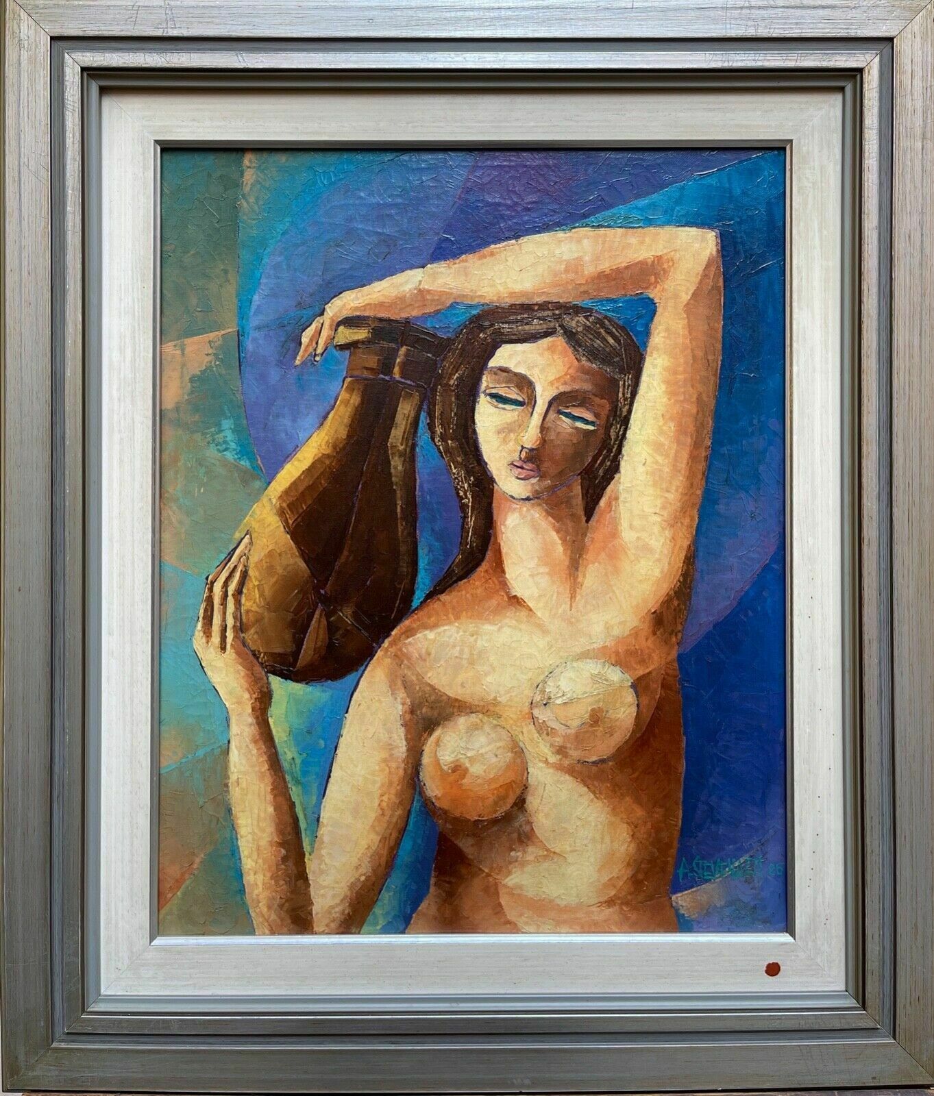 Oil Painting On Canvas, Amphora, Signed Stevenazzi, 20th Century