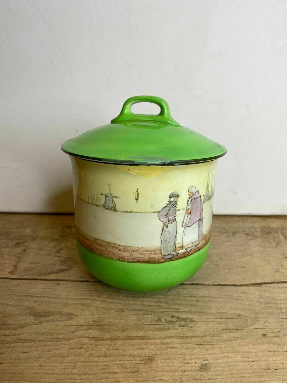 Rare Royal Doulton Seriesware Biscuit Barrel   Dutch A Harlem D1886 photo for sale