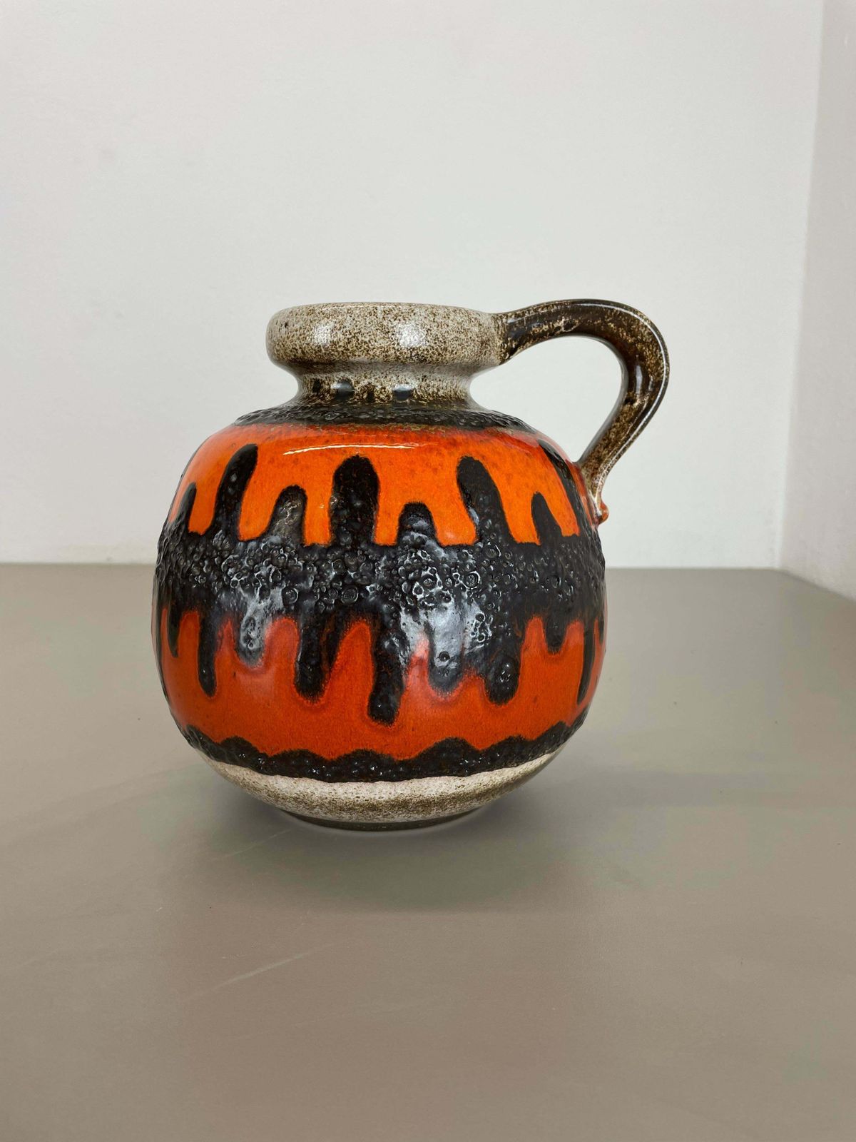 Rare Pottery Super Colour Fat Lava Multi Colour 484 Vase Scheurich Wgp, 1970s photo furniture