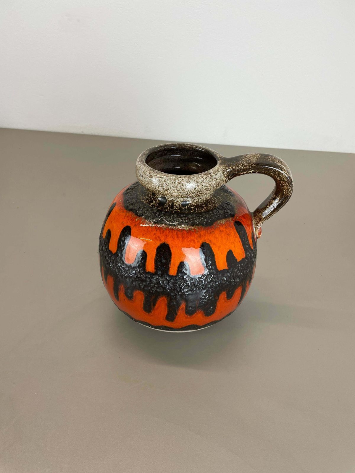 Rare Pottery Super Colour Fat Lava Multi Colour 484 Vase Scheurich Wgp, 1970s photo for sale