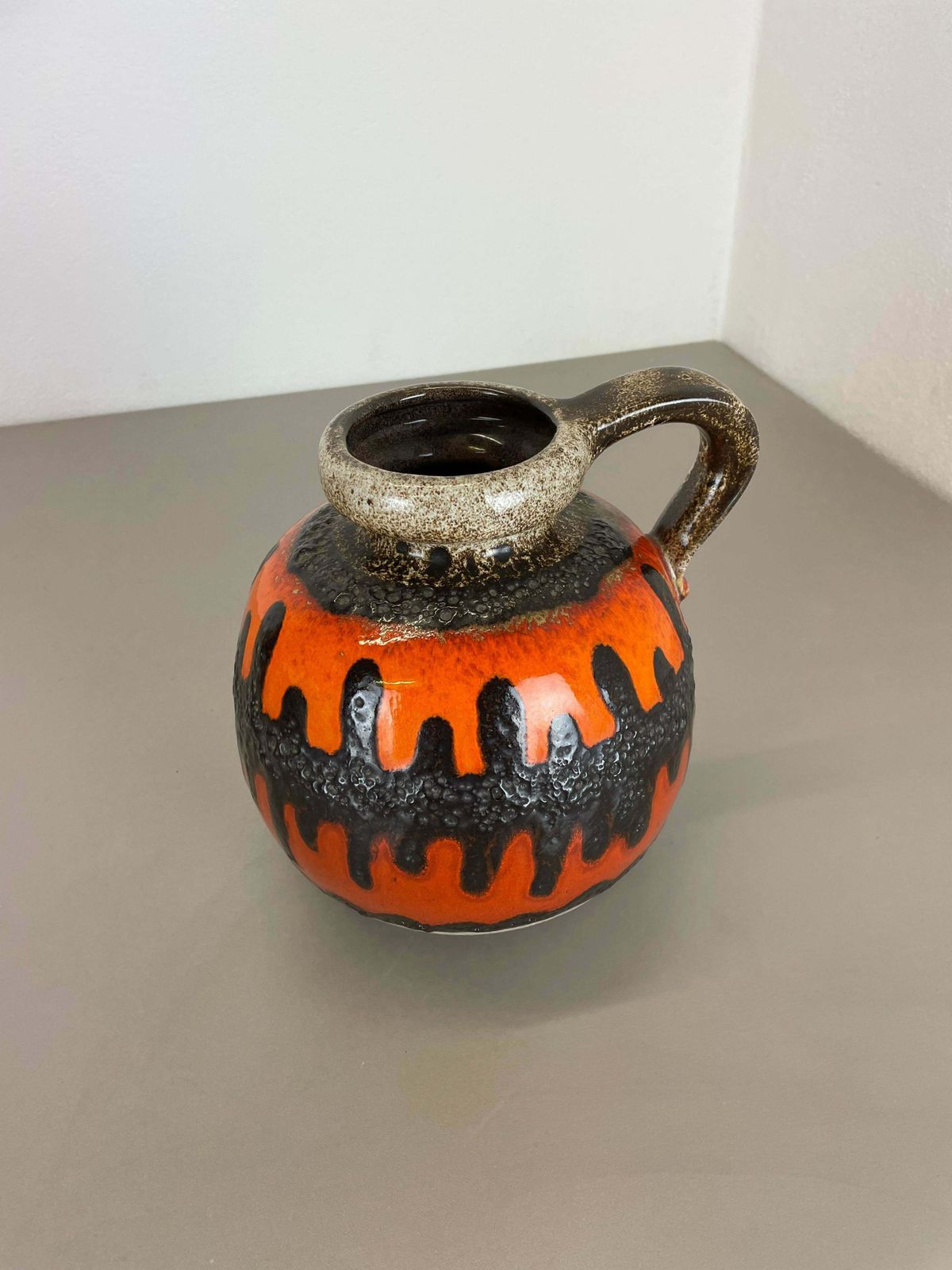 Rare Pottery Super Colour Fat Lava Multi Colour 484 Vase Scheurich Wgp, 1970s photo Home Decor