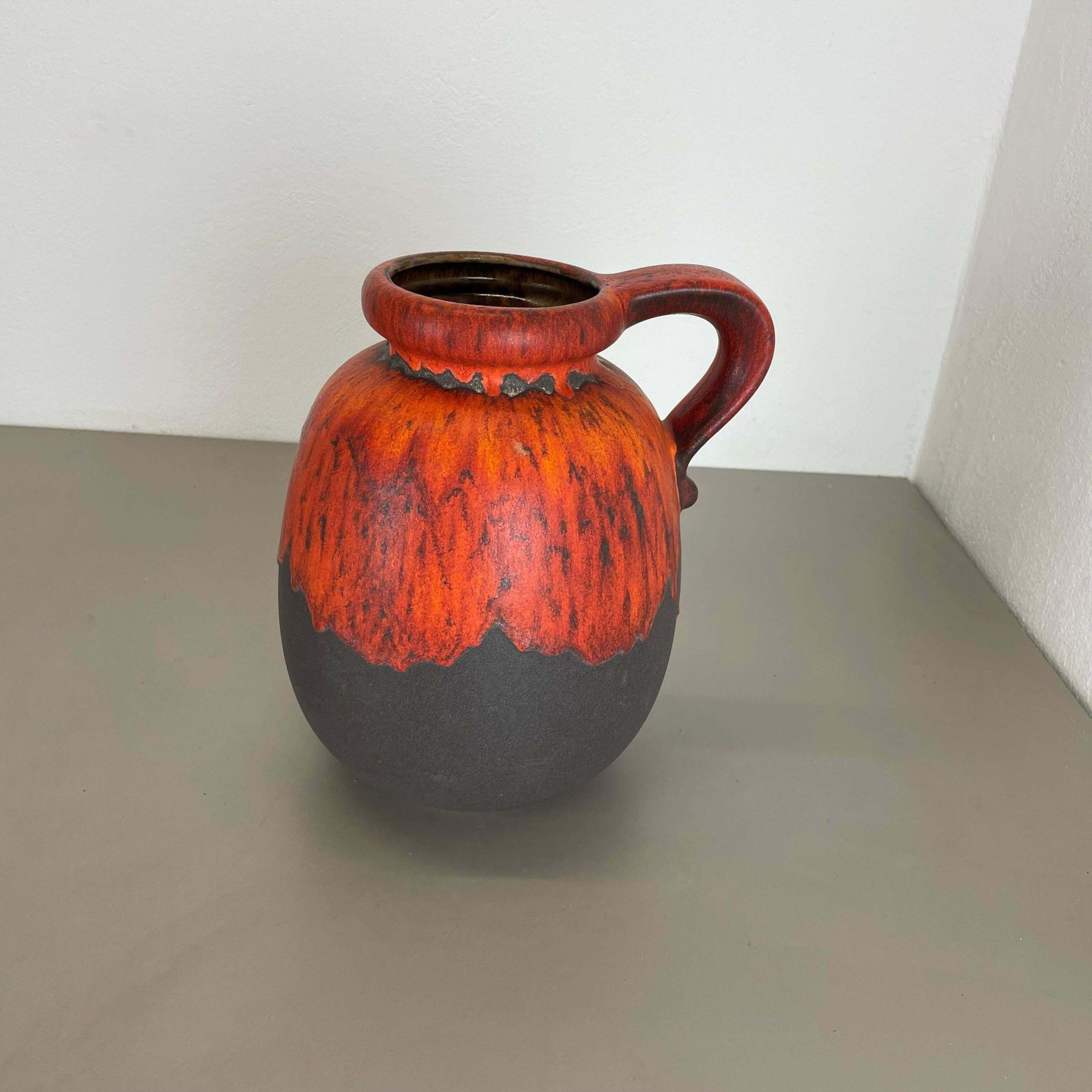 Large Pottery Super Colour Fat Lava Multi Colour 484 30 Vase Scheurich Wgp 1970s photo for sale