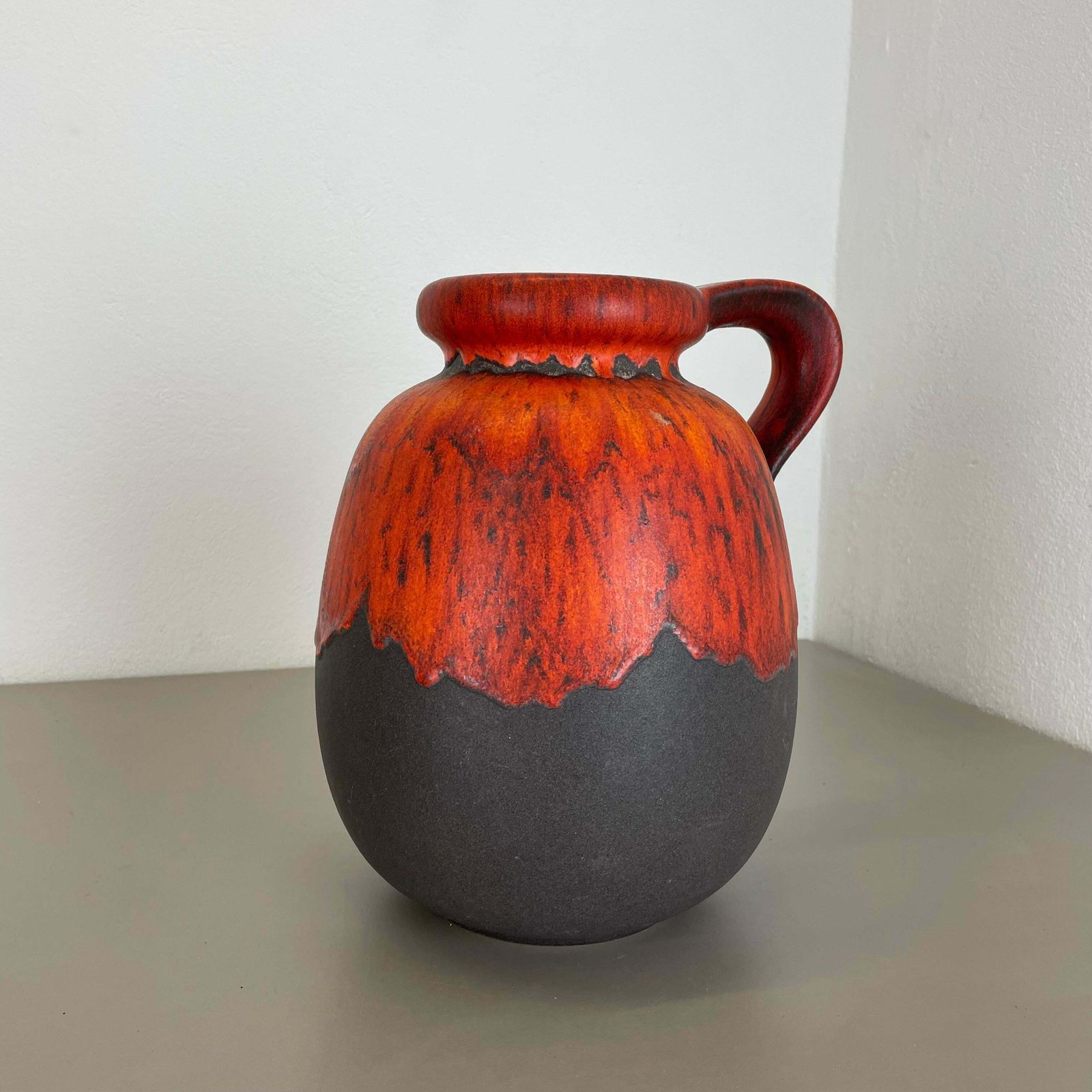 Large Pottery Super Colour Fat Lava Multi Colour 484 30 Vase Scheurich Wgp 1970s photo Home Decor