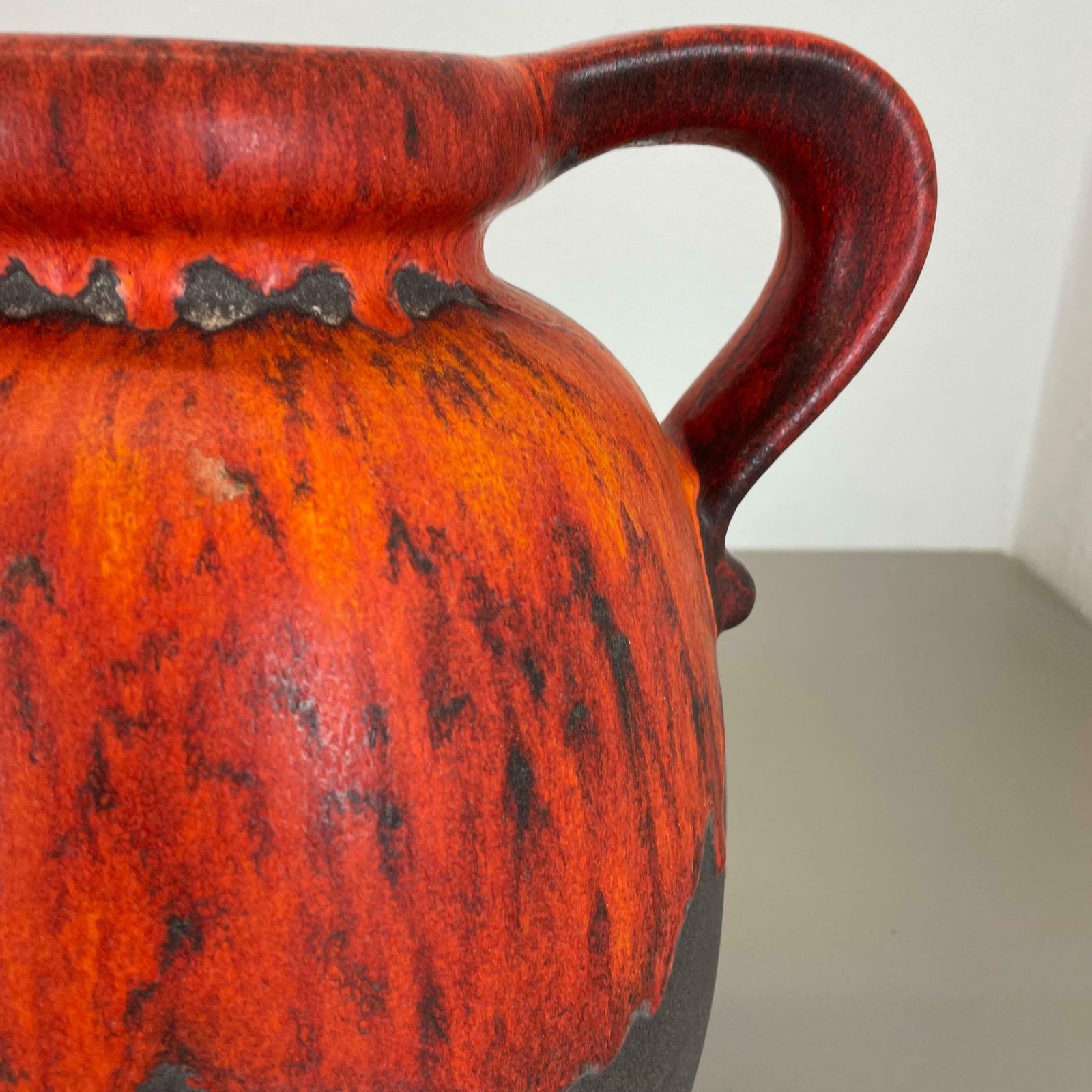 Large Pottery Super Colour Fat Lava Multi Colour 484 30 Vase Scheurich Wgp 1970s photo vintage