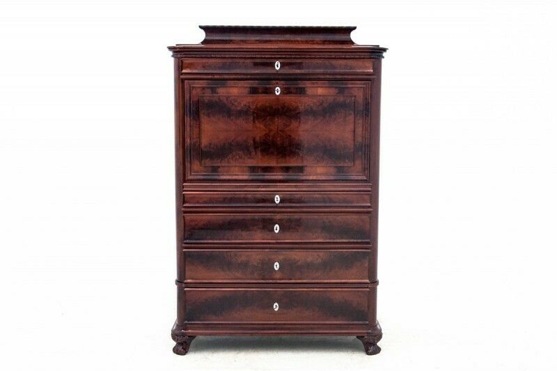 Ancient Secretary, Northern Europe, Circa 1860. After Renovation. photo Furniture