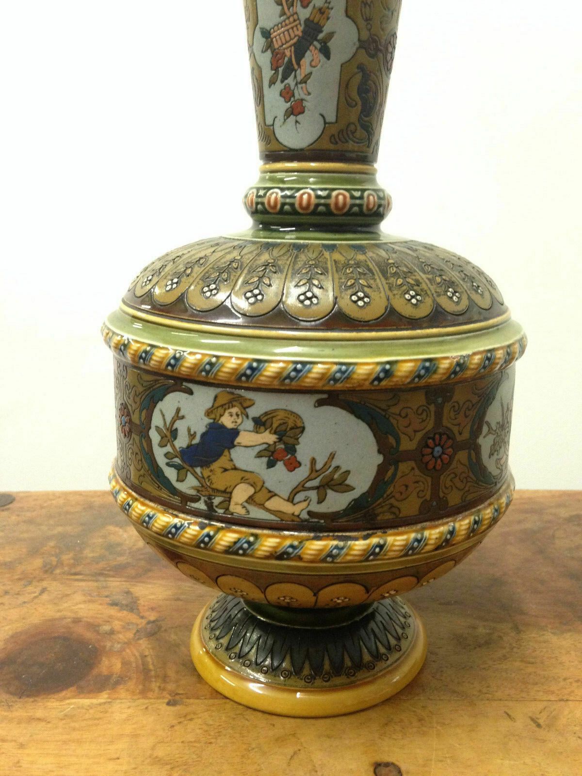 Superb Villeroy And Boch Mettlach Art Nouveau Very Fine Quality Vase C.1890 1591 photo furniture