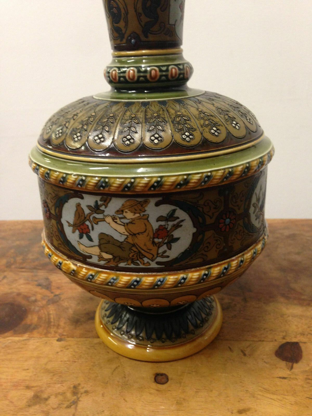 Superb Villeroy And Boch Mettlach Art Nouveau Very Fine Quality Vase C.1890 1591 photo 350.0
