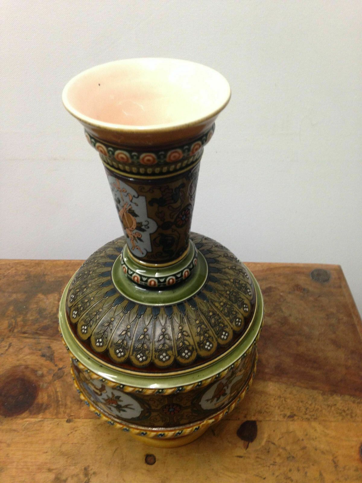Superb Villeroy And Boch Mettlach Art Nouveau Very Fine Quality Vase C.1890 1591 photo vinterior