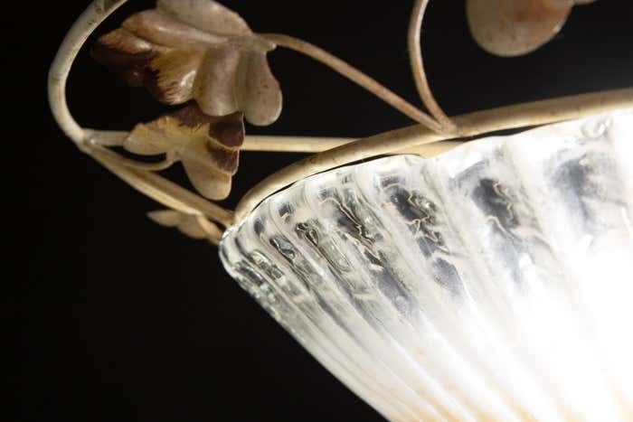 Murano Gold And Trasparent Ceiling Light With Iron Structure 1970 photo 1409.0