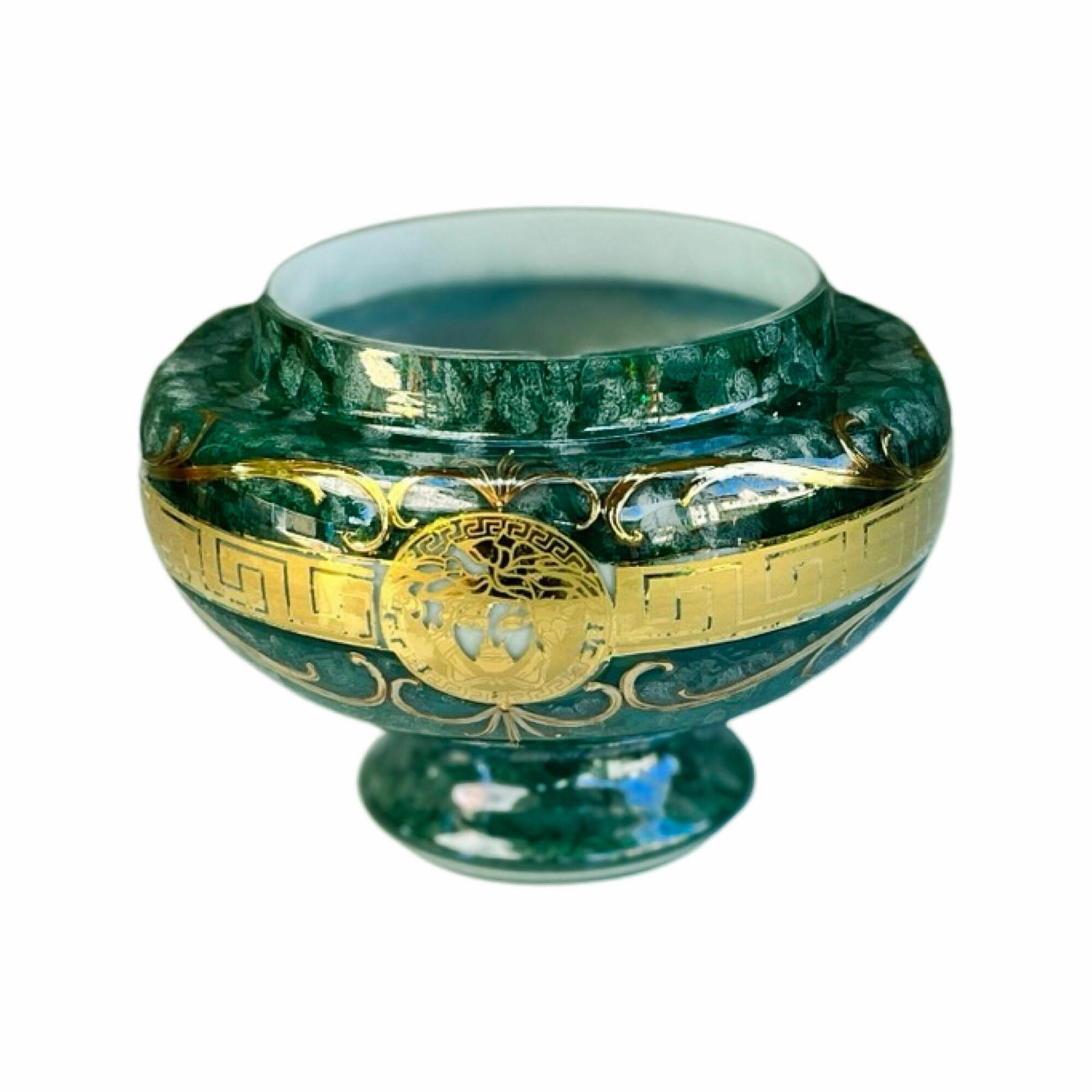 Vase En Verre D’art, Novy Bor, Tchécoslovaquie 1970 photo vinterior