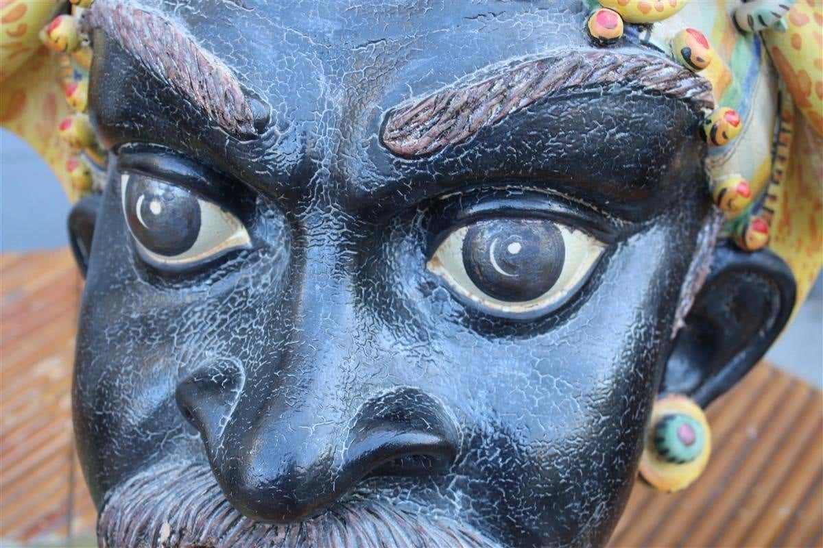 photo furniture Great Pair Of Moor's Heads Museum Albanian Artist Besnik Arizaj Sicily 1990s