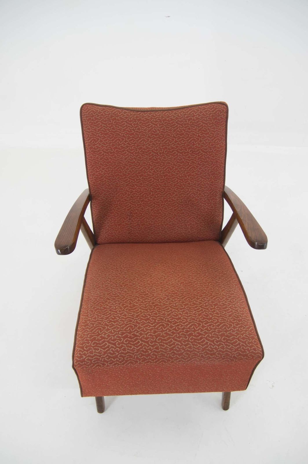 Red Armchair, 1960s, Czechoslovakia photo vintage