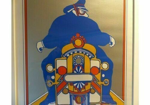 Original Vintage Seymour Chwast 1968 'Pop Cycles' Famous Faces Pa USA Poster photo furniture