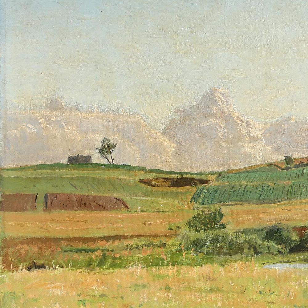 Hans Knudsen Oil On Canvas photo Art