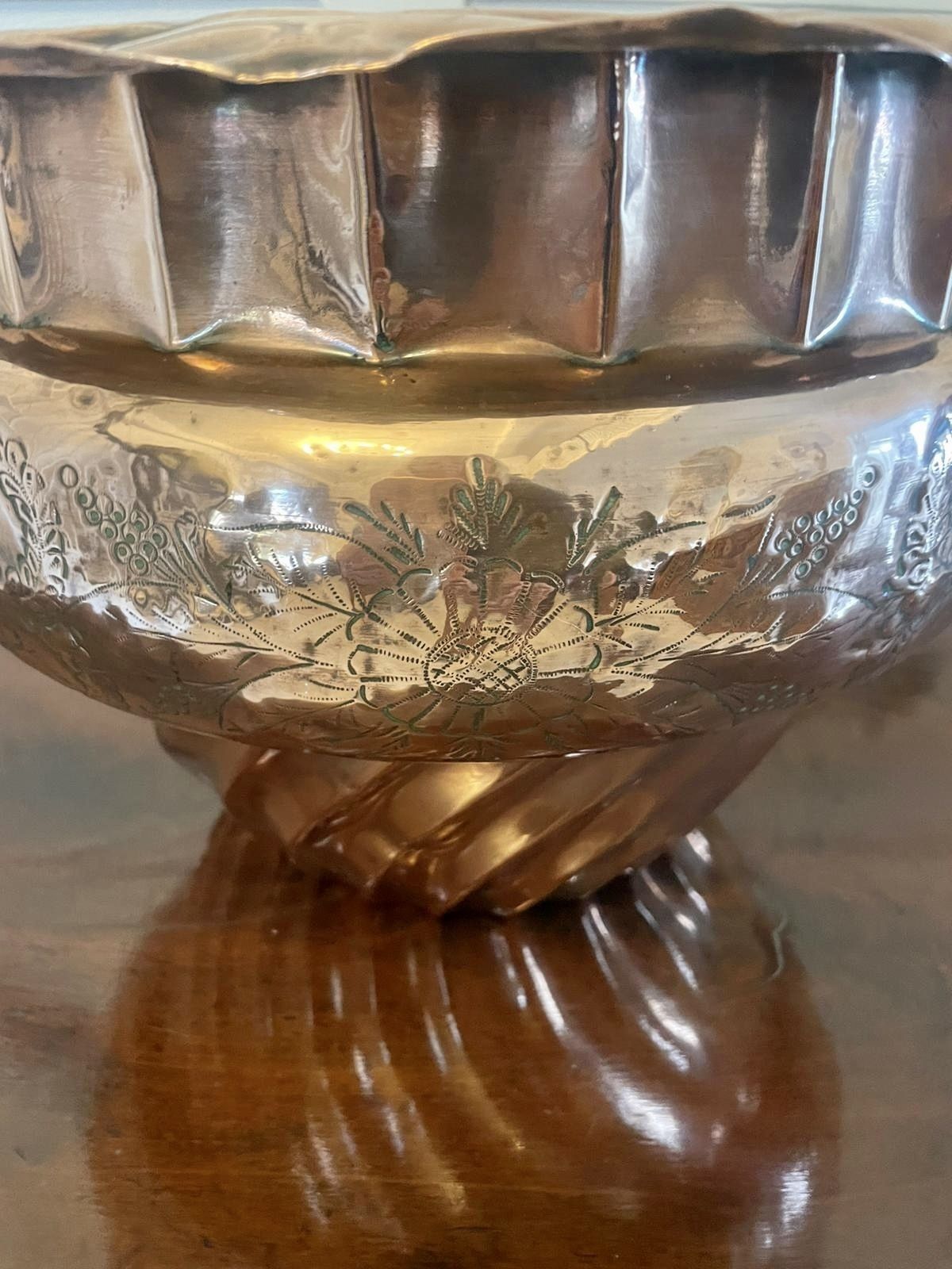 Unusual Antique 19th Century Quality Copper Jardiniere photo for sale