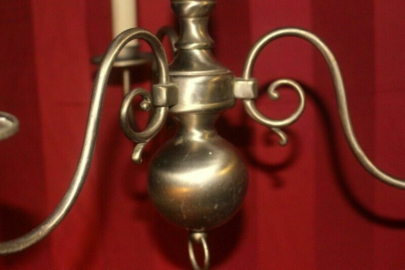 French Flemish Petite Silver 3 Arms Chateau Du Vallier Complete photo Lighting