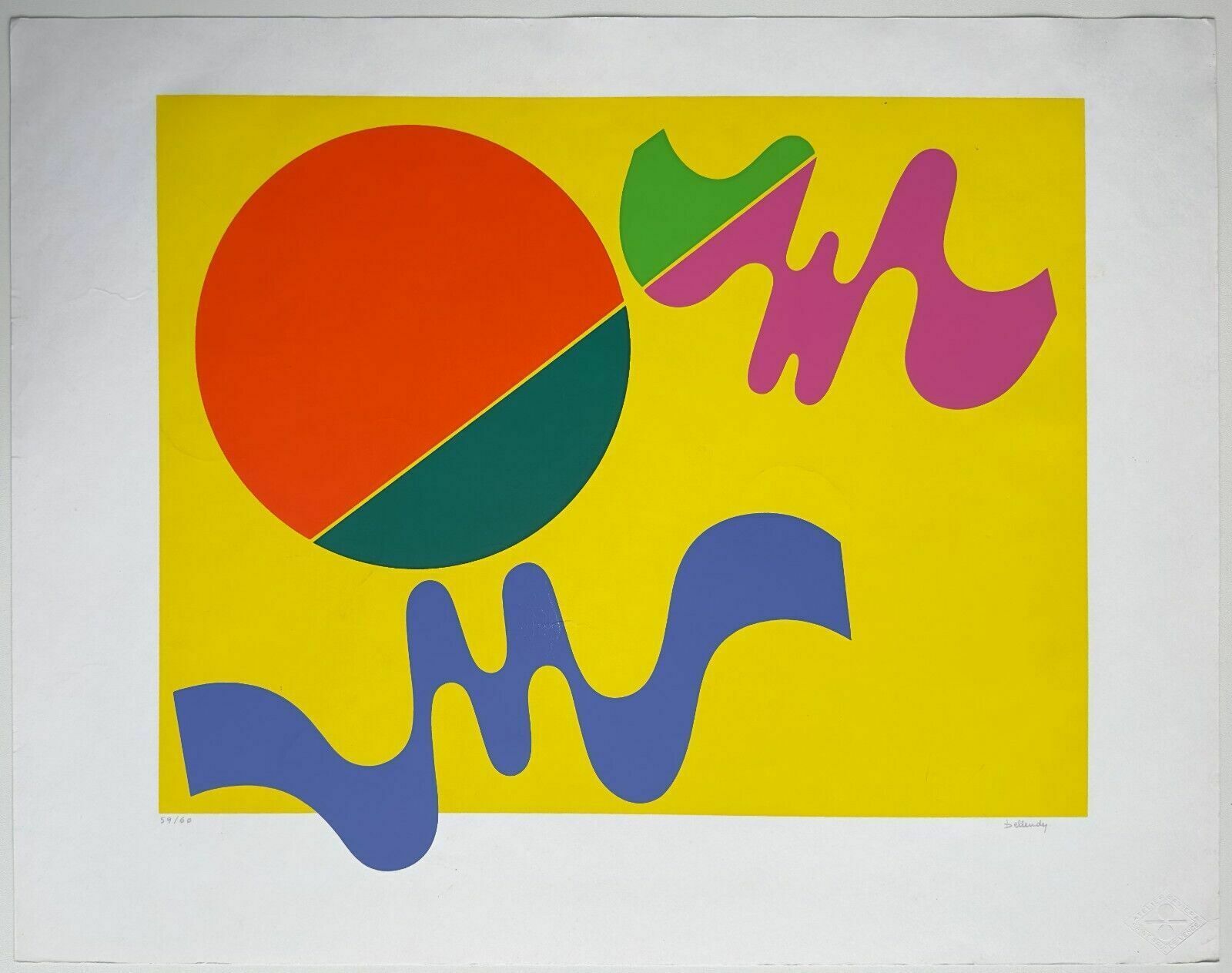 Claude Belleudy   Screenprint Screenprint Geometric Abstraction School Of Nice